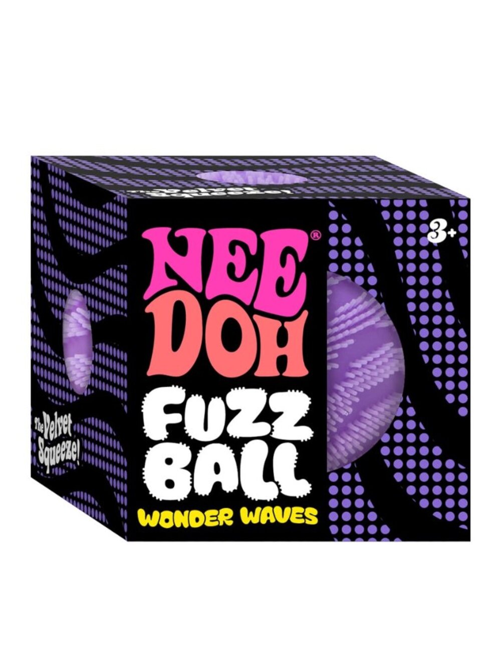 NeeDoh Fuzz Ball Wonder Waves - PURPLE | Velvet Sensory Squish - NIB!